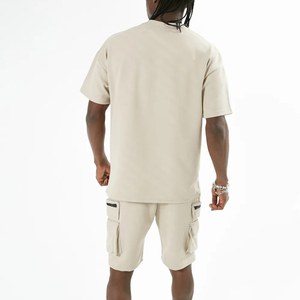 T-shirt avec short ensembles courts de gymnastique pour hommes t-shirt et ensemble court logo personnalisé vêtements de sport pour hommes ensembles d'été respirants - Product Image 2