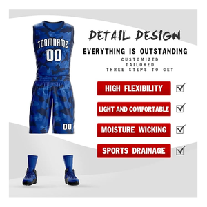 Uniforme de sport d'été 100% polyester Shorts de basket-ball Maillot Antibactérien Séchage rapide Respirant Personnalisé Basket-ball pour hommes - Product Image 6