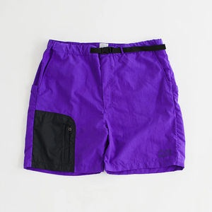 Gran oferta, pantalones cortos informales de nailon 100% para hombre, cintura elástica, rompevientos, patrón sólido, punto brillante, cintura media con un bolsillo - Product Image 1