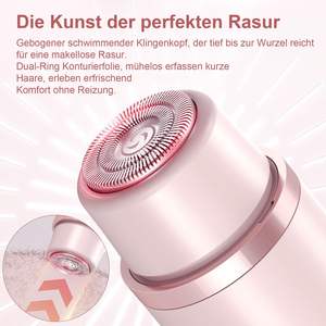 Mini Afeitadora Eléctrica de Doble Cuchilla para Mujer, Resistente al Agua IPX7, con Estación de Carga USB para Cara, Cuerpo, Área Púbica y Depilación Nasal - Product Image 6