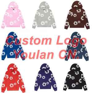 custom Print Hoodie Heavyweight Cotton Manufacturers Drop Shoulder Terry Fabric <b>Abstract</b> Print hoodie - Product Image 5