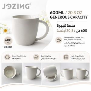 Taza de Café de Cerámica Blanca Grande de 600 ml al por Mayor, Precio de Fábrica, Taza de Porcelana Brillante <span class=keywords><strong>Jumbo</strong></span> para Regalo Promocional - Product Image 3