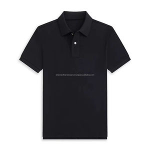 Polo de color personalizado liso para hombre, camiseta de mezcla de algodón informal de manga corta con cuello, ropa informal perfecta - Product Image 1