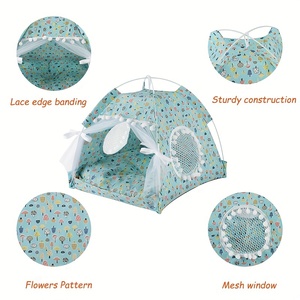Vendita all'ingrosso su ordinazione tenda per animali domestici fresca estate pieghevole rimovibile piccolo corpo <span class=keywords><strong>nido</strong></span> di animali domestici vendite transfrontaliere per tende per gatti - Product Image 5