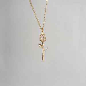 Collier en argent 925 avec zircon blanc, collier de charme certifié GIA, cadeau mignon pour elle - Product Image 1