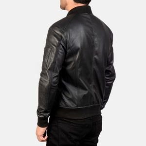 Veste en cuir vintage d'hiver pour hommes en cuir de vache coupe personnalisée coudre avant matelassé - Product Image 2