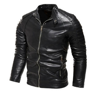 Chaqueta de Cuero para Hombre, Elegante para Uso Diario, Cómoda, Duradera, Moderna, de Alta Calidad, Impermeable, con Diseño Frontal - Product Image 1