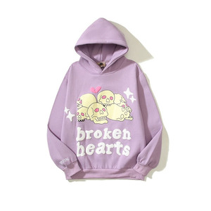Sweats à capuche personnalisés pour hommes Streetwear Pull-over à épaules tombantes en coton épais Sweatshirts à capuche pour hommes - Product Image 5