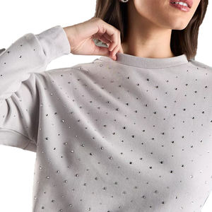 เสื้อฮู้ดสเวตเชิ้ตผ้าฟลีซมีฮู้ดสำหรับผู้หญิงผ้าคอตตอน80% 20% โพลีเอสเตอร์ทำจากโพลีเอสเตอร์รีไซเคิล - Product Image 5