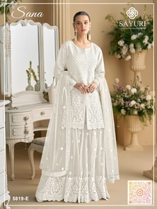 Filet lourd à porter occasionnellement avec broderie de paillettes Costume Salwar Femme Fabricant et fournisseur de mode de Surat - Product Image 2