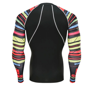 Trajes de Compresión Elásticos Lavados Hechos a Medida Profesionales para Entrenamiento de Lucha MMA, Secado Rápido, Transpirables, Ligeros, Manga Larga - Product Image 5