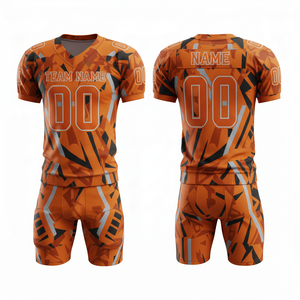 ชุดยูนิฟอร์มอเมริกันฟุตบอลแบบปรับแต่งได้ พร้อมกางเกงขาสั้นและตำแหน่งโลโก้ด้านหน้า - Product Image 4