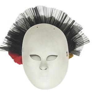 HLC-Máscaras Personalizadas con Luz LED para <span class=keywords><strong>Mujer</strong></span>, Máscaras de Fantasmas de Cara Completa con Flores, Espeluznantes PARA EL Día DE LOS Muertos, Azúcar, Fiesta de Halloween, Proveedor de Ciudad - Product Image 3