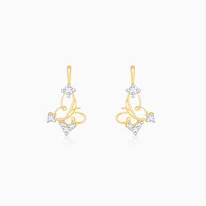 Winsome oro mariposa pendientes de diamantes - Product Image 6