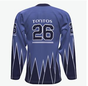 Jersey de Hockey en Línea Reversible Personalizado OEM Mems Team, Estilo Vintage, Bordado en Sarga, Impresión Sublimada de Doble Cara, Talla Juvenil - Product Image 4