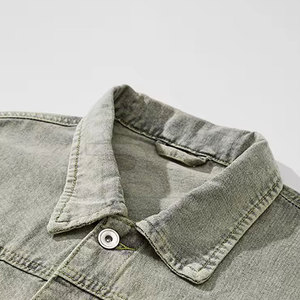 Veste en jean surdimensionnée sur mesure pour hommes dernière conception veste en jean surdimensionné bon marché pour hommes - Product Image 4
