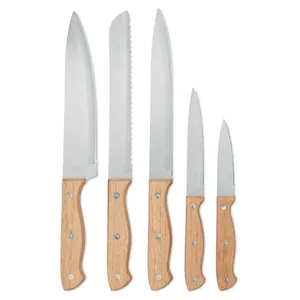 Bloc à couteaux GOURMET personnalisé et ensemble de 6 couteaux – Produit de merchandising haut de gamme - Product Image 3