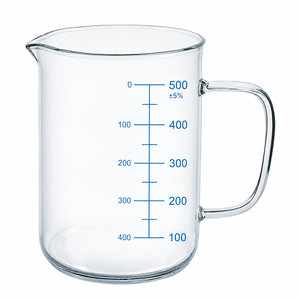 บีกเกอร์แก้วใส ถ้วยตวง 400 มล. แก้ววิทยาศาสตร์มีขีดบอกปริมาตรพร้อมหูจับ สำหรับการสอนวิทยาศาสตร์ ยี่ห้อ CISCO - Product Image 2
