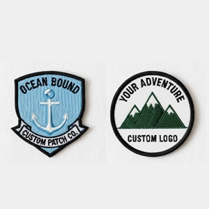 Customized Embroidered Iron-On Sew-On Hook Loop Embroidery Patches Custom Logo for Hats Clothes (Canvas 100% Polyester <b>Fabric</b>) - Product Image 2