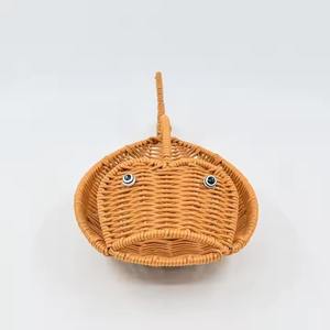 Plateau de rangement en rotin tissé à la main de conception flexible, assiette ovale pour pain et gâteau aux fruits du Vietnam pour le service du dîner - Product Image 3