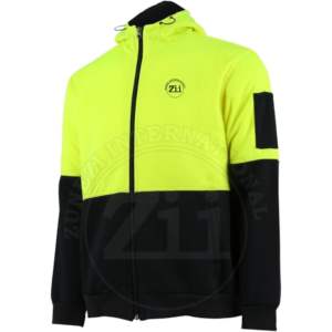 Men's Customizable Two-Tone Cotton ANSI Class 1 LED Flash <b>Waterproof</b> Safety Workwear <b>Jacket</b> with Customized Logo - Product Image 6