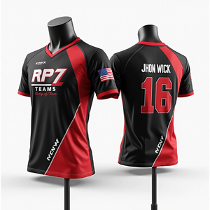 Personalizable transpirable cuello redondo ropa deportiva ecológica sublimada hombres Softball fútbol pesca Jerseys equipo uniformes - Product Image 1