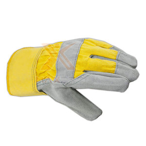 Leather Made Full Finger Working Gloves Breathable Waterproof Anti-Slip Fireproof Customizable in Stock - Product Image 4