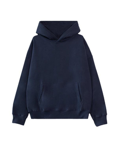 Heavyweight 100% Cotton Unisex Oversized Winter <b>Hoodie</b> 400gsm Boxy Fit No String Double Layer Custom Blank Breathable Front - Product Image 1