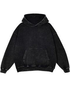 Sudadera con capucha gris para hombre, con cremallera, corte holgado, informal, para otoño, de punto, color liso, forro polar, manga regular - Product Image 3