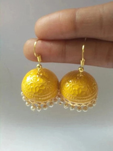 Pendientes Meenakari indios Jhumki, regalo de dama de honor, regalo para invitados, regalos de boda al por mayor - Product Image 6