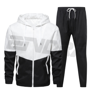 Conjunto Deportivo de Invierno para Hombre, 2 Piezas, Cortavientos, Impermeable, con Forro Polar, Chaqueta con Capucha y Pantalones Jogger para Correr y Entrenar - Product Image 4