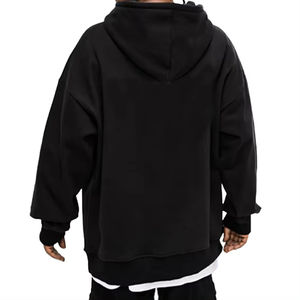 2025 personnalisé nouveau Style sweat à capuche inversé personnalisé fermeture éclair Double couche à capuche hommes sweats à capuche tissés réversibles - Product Image 2