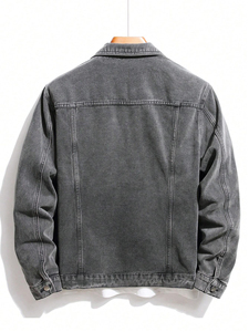 Vestes en jean pour hommes avec personnalisation complète Veste en jean pour hommes de style sport personnalisé pour les activités de plein air - Product Image 2