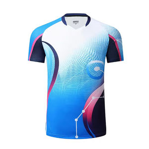 T-shirt de sport à manches longues et col rond, impression intégrale personnalisée en couleur, coupe athlétique, impression numérique intégrale par sublimation - Product Image 1