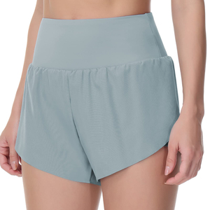 Rendimiento Entrenamiento Mujer Atlético Correr Fitness Blanco Liso Gimnasio Pantalones cortos Mujeres Nylon Deportes Yoga Pantalones cortos - Product Image 2