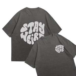 Diseño personalizado y logotipo Puff Imprimir Camisetas Peso pesado Algodón Serigrafía Gráfico Streetwear DTG camiseta unisex - Product Image 1