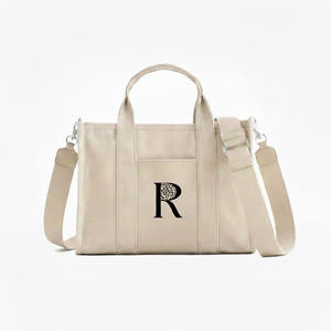 Sac fourre-tout en toile de coton géométrique imperméable antivol, taille personnalisée, pliable, avec fermeture éclair, réutilisable pour le shopping – Vente en gros - Product Image 1