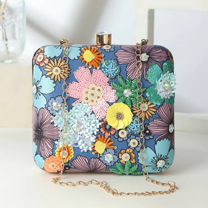 Pochette de soirée élégante et durable en sequins scintillants pour mariée, fabriquée en Inde, écologique, commande en gros - Product Image 1