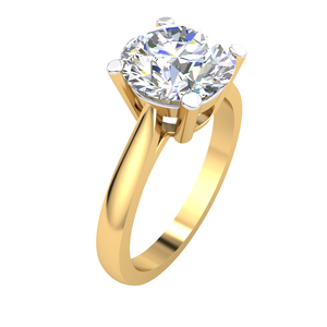 Bague en or massif 14K avec diamants cultivés en laboratoire Cadeau de mariage élégant Bijoux pour les fiançailles et les fêtes des femmes Certifié IGI - Product Image 1