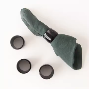 Ensemble de ronds de serviette en corne fabriqués à la main rustiques porte-serviettes en matériau naturel pour Table à manger accessoires décoratifs uniques - Product Image 4