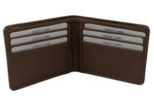 Cartera de cuero para hombre de estilo casual, tarjetero portátil personalizable con cierre de funda a precio competitivo - Product Image 3