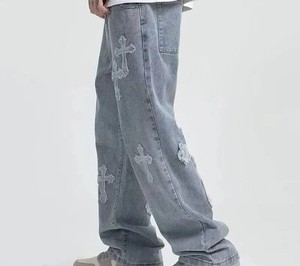 Blouson aviateur en cuir avec grandes patchs croisés, style Y2K, vintage, aspect délavé, tissu en toile imperméable, chauffant pour l'hiver - Product Image 4