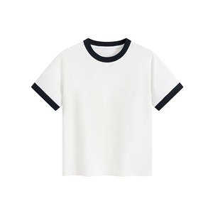Venta al por mayor para niños de alta calidad de verano niños camiseta lisa ropa cuello redondo camisetas para niños y niñas - Product Image 3