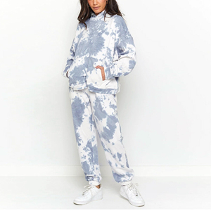 New SeSports Tie Dye Tracksuits for Women Tracksuit Winter Cotton Unisex OEM Customized Tie Dye Acid Wash Sportswear <b>Sets</b> - Product Image 3