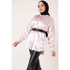 เสื้อซาตินแขนปีกค้างคาวสีเบจ - Product Image 3