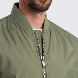 Blouson aviateur pour homme, logo personnalisé élégant, écologique, grande taille, tissu d'extérieur d'hiver, grande taille, streetwear, blouson aviateur pour homme - Product Image 4