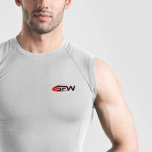 Wholesale Men's Breathable Ribbed Tank Top Gym Sport Stringer <b>Vest</b> for <b>Muscle</b> Training Running Bodybuilding Undershirts - Product Image 6