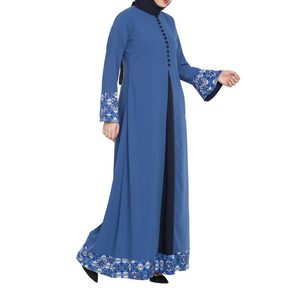 Ropa de lino de Oriente Medio para mujer, abaya musulmana, Arabia Saudita, caftán Islámico - Product Image 3
