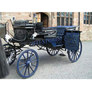 Fabricante de carruajes de caballos negros Fabricante de carruajes de caballos elegantes europeos negros Boda Victoria Fabricante de carruajes de caballos - Product Image 1