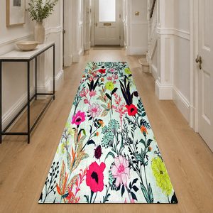 Tapis de salon multicolores neutres modernes abstraits imprimés numériquement, lavables en machine, en chenille, antidérapants, vente en gros RUGS DEPOT LXDP-0350 - Product Image 5